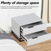 Gulches 22" Gray white Nightstand with 2 Drawer,Small Dressers for Closet,Wood Storage Cabinet for Hallway Bedroom Entryway - 4 of 4