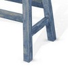 Royal Hampton 33" Wide Bar Height Bench | Trestle Legs with Footrests | Mahogany Wood - 4 of 4