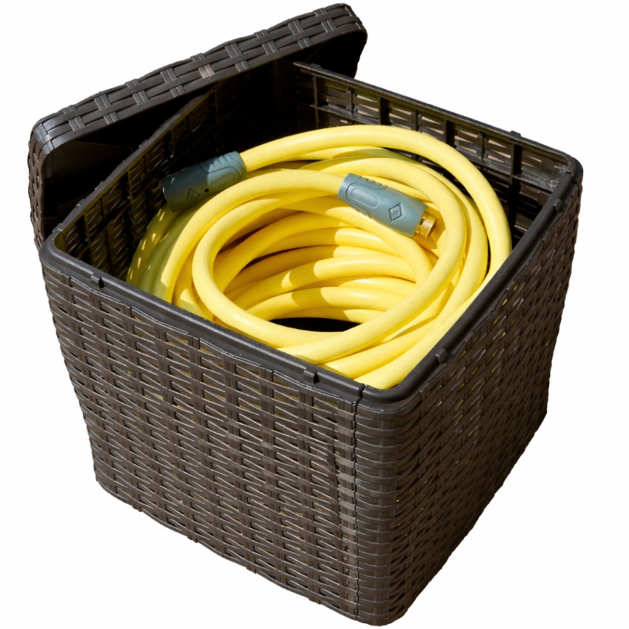 Real Hose Storage Garden Hose Storage Box - 200ft Lightweight Hose Capacity