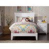 AFI Furnishings Metro Twin Traditional Bed with Open Footboard and Turbo Charger in White - 4 of 4