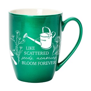 Elanze Designs Like Scattered Seeds Memories Bloom Forever Emerald Green 10 ounce New Bone China Coffee Cup Mug - 1 of 4