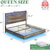 AMERLIFE Farmhouse Floating Bed Frame with Recline Headboard - 2 of 3
