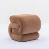 Ottoman Stool Footrest Modern S-Shape Makeup Stool, Upholstered Extra Seating For Living Room,Bedroom,Entryway-Maison Boucle - 4 of 4