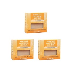 Plantlife Apricot Oatmeal Bar Soap – Moisturizing, Soothing, Handcrafted, Plant-Based – Made in California, 4oz - 1 of 4