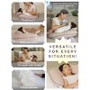 Pharmedoc Nursing Pillow for Breastfeeding with Headrest & Adjustable Waist Straps - Removable Cover, Mocha - 2 of 4
