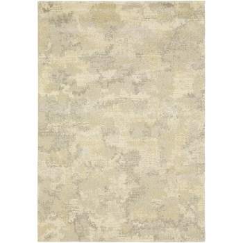 Oriental Weavers Pasargad Home Astor Collection Fabric Beige/Grey Abstract Pattern- Living Room, Bedroom, Home Office Area Rug, 5' 3" X 7' 6"