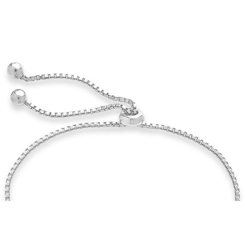 SHINE by Sterling Forever Adjustable Sterling Silver Marquise CZ Bolo Bracelet, 4 of 6