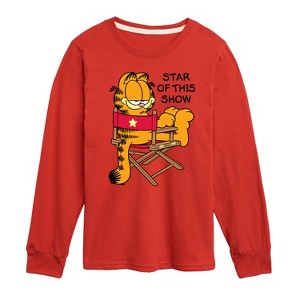 Boys' - Garfield - Star Of This Show Long Sleeve Graphic T-Shirt - 1 of 4