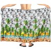 HAPPY BAY Men's Beachwear Wraps Swim Bath Trunk Swimsuit Regular Surfing Swimwear Summer Sarong Long Pareo Beach Wrap One Size Gray, Tree - 4 of 4