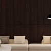 Vynxaria 0.8 in. T x 2 ft W. Walnut Woodgrain MDF Polyester Tongue and Groove Sound Absorbing Panel Eco Friendly Low TVOC 4-Pack/2-Pack - 2 of 4