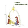 LuxenHome 5.25Ft x 5.8Ft Multi-Color Nativity Manger Scene Outdoor Holiday Decoration with Lights White, Red, Gold, Blue - 2 of 4