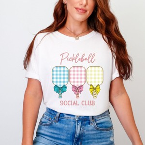 Simply Sage Market Pickleball Checkered Paddles Garment Dyed Tee - 1 of 4