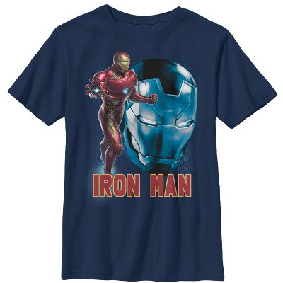 Boy's Marvel Avengers: Endgame Iron Man Helmet T-shirt : Target