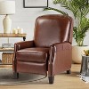 Deborah Modern Wooden Upholstery Modern Genuine Leather Recliner with Nailhead Trim for Living Room and Bedroom| ART OF LIVING DESIGNS - 3 of 4