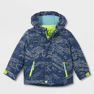 Toddler Boys' Geometric Long Sleeve 3-in-1 Jacket - Cat & Jack™ Navy Blue 