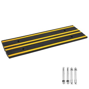 48"  Rubber Driveway Ramps, Heavy Duty Accessibility Ramps with Drainage Grooves & Reflective Strips for Cars, Wheelchairs, Forklifts - 1 of 4