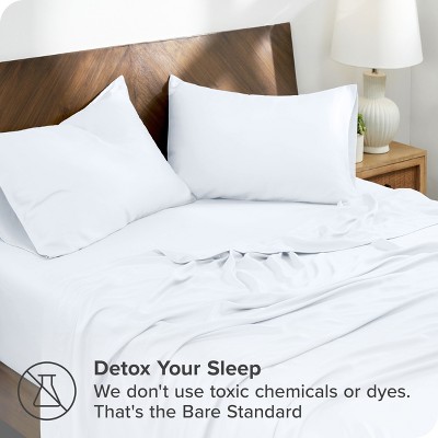 Twin White Cotton TENCEL™ Lyocell Sheet Set