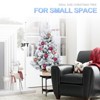 Dexmalle 3FT 170 Tips Flocked Christmas Tree with PE/PVC & Pine Needle Branches - 4 of 4