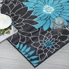 Modern Floral Rug Washable Area Rug Farmhouse Living Room Bedroom Rug Carpet - 3 of 4