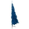 vidaXL Half Christmas Tree - 7ft Round Artificial Xmas Tree with Stand, Blue Color, Sturdy Steel Base - 3 of 3