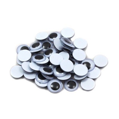 Charles Leonard Creative Arts Wiggle Eyes, Round, 15mm, Black, Bag of 50 (Pack of 12)