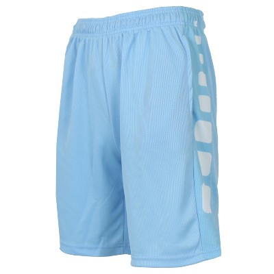 Galaxy By Harvic Men's Moisture Wicking Performance Quick Dry Mesh Shorts With Side Block Design - Light Blue, 2XL