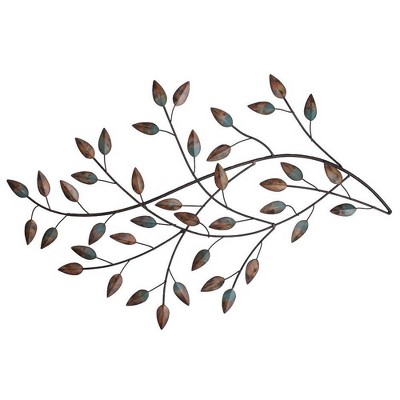 Stratton Home Decor Blowing Leaves Contemporary Modern Decorative Wall ...