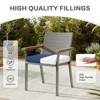 Aoodor Outdoor Chair Cushion, Fade-resistant Polyester, Removable Cover with Hidden Zipper,  Set of 2 - 4 of 4