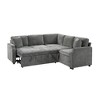 Merax L-Shaped Sectional Sofa Bed with Pull-Out Sleeper and Hidden Storage - 3 of 4