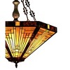 Chloe Lighting Innes Tiffany-Style 3 Light Mission Inverted Ceiling Pendant Fixture 22`` Shade - 3 of 4