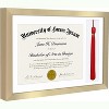 Americanflat 11x16 Gold Graduation Frame  2 Opening Mat Displays 8.5"x11" Diploma or Certificate and Tassel. Tempered Shatter-Resistant Glass. - 3 of 4