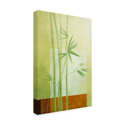 Pablo Esteban Bamboo Green Outdoor Canvas Print with Aluminum Frame