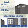 Kumasinova Outdoor Metal Storage Shed,Galvanized Steel Garden Tool Shed with Window,Lockable Door and Air Vent for Garden,Backyard,Patio,Gray - 4 of 4