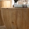 Retro round storage coffee table, made of wood, suitable for living room, dining room or office. - 4 of 4