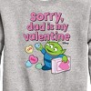 Boys' - Toy Story - Sorry Dad My Valentine Graphic Long Sleeve Fleece Sweatshirt - 2 of 4