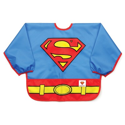 Bumkins DC Comics Costume Sleeved Superman Bib - Blue