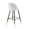 Modway Cordial Fabric Bar Stools – Set of 2 Upholstered Kitchen Island Stools with Tapered Legs and Footrest - 4 of 4