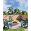 Oversized Rocking Chair Set of 2 with Side Table - HDPE Poly Lumber, 380lb Capacity & Weather-Resistant for Patio, Pool, Deck - 2 of 4