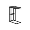 FONTOI 2-Tier C-shaped Side Table, Bedside Table with a Small Secondary Shelf for Living Room, Bedroom, Black, 10.25"*25.25"*18.25" - 4 of 4