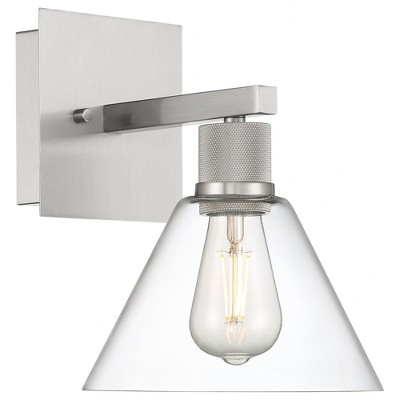 Access Lighting Port Nine 1 - Light Wall Light in  Brushed Steel