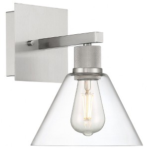 Access Lighting Port Nine 1 - Light Wall Light in  Brushed Steel - 1 of 4