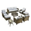 XIZZI Patio Furniture Sets Designed for Outdoor Relaxation, Comfy 3.5-Inch Cushions & 360° Swivel Action for Extra Comfort, 9 Pcs/Set, Gray - 2 of 4