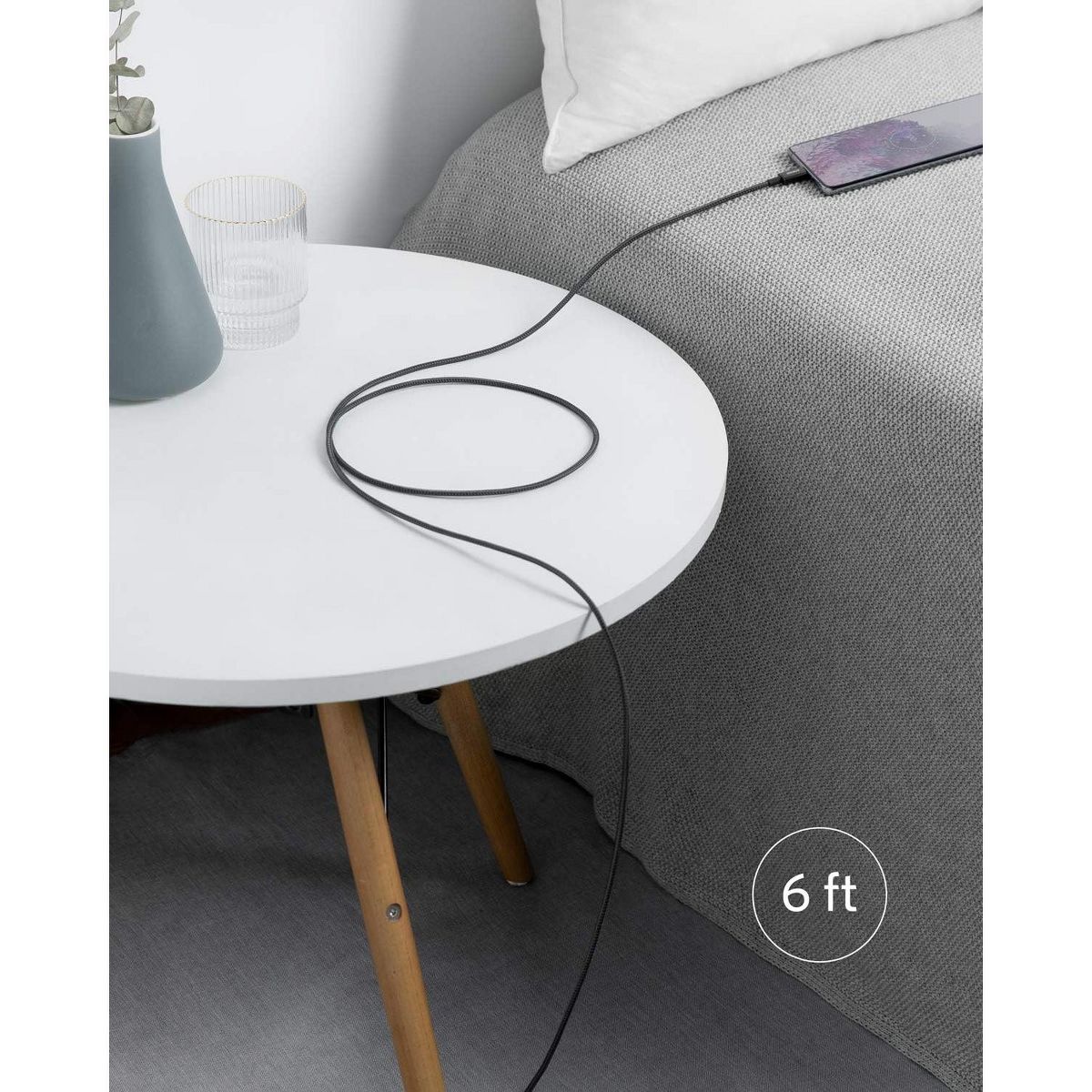 Anker USB C to USB C Cable, Type-C 60W Fast Charging Cable (6 FT, 2Pack) - thumbnail 7