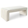 Kaia 47" Minimalist Aesthetic Look Teddy Waterfall Upholstered Bench-Maison Boucle - 3 of 4