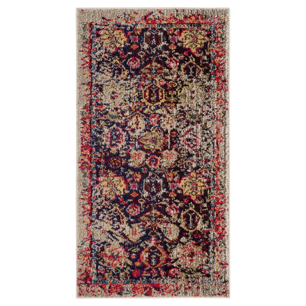 3'x5' Burst Accent Rug Gray - Safavieh