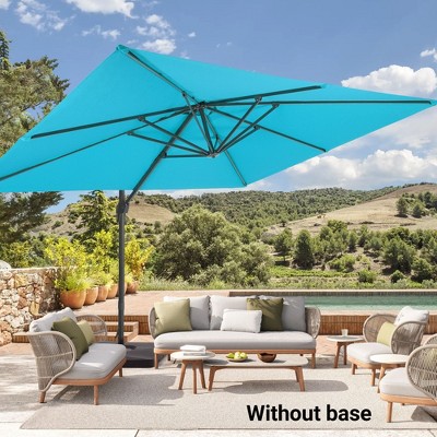 Sonkuki 11.5×9FT Offset Outdoor Patio Aluminum Cantilever Umbrella with Infinite Canopy Angle Adjustment