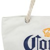 Northlight 19.25" Corona Canvas and Burlap Beach Tote Bag with Rope Handles - 3 of 4