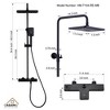 CASAINC 3-Spray Patterns 11.4 x 7.5 in. Tub Wall Mount Dual Shower Heads Thermostatic Shower Faucet in Matte Black - 4 of 4