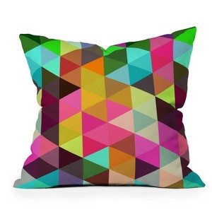 20"x20" Three of the Possessed Modele Bright Square Throw Pillow - Deny Designs: Indoor Geometric Decor, Zipper Closure - 1 of 3