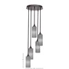 Toltec Lighting Empire 5 - Light Pendant in  Dark Granite with 4” Gray Matrix Shade - 2 of 2